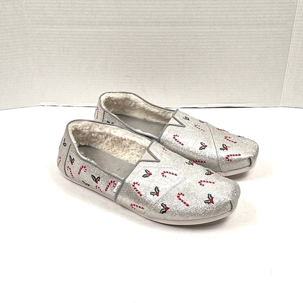 Toms Candy Cane Glitter Shoes Sz 12